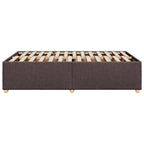 Bettgestell ohne Matratze Dunkelbraun 120x190 cm Stoff
