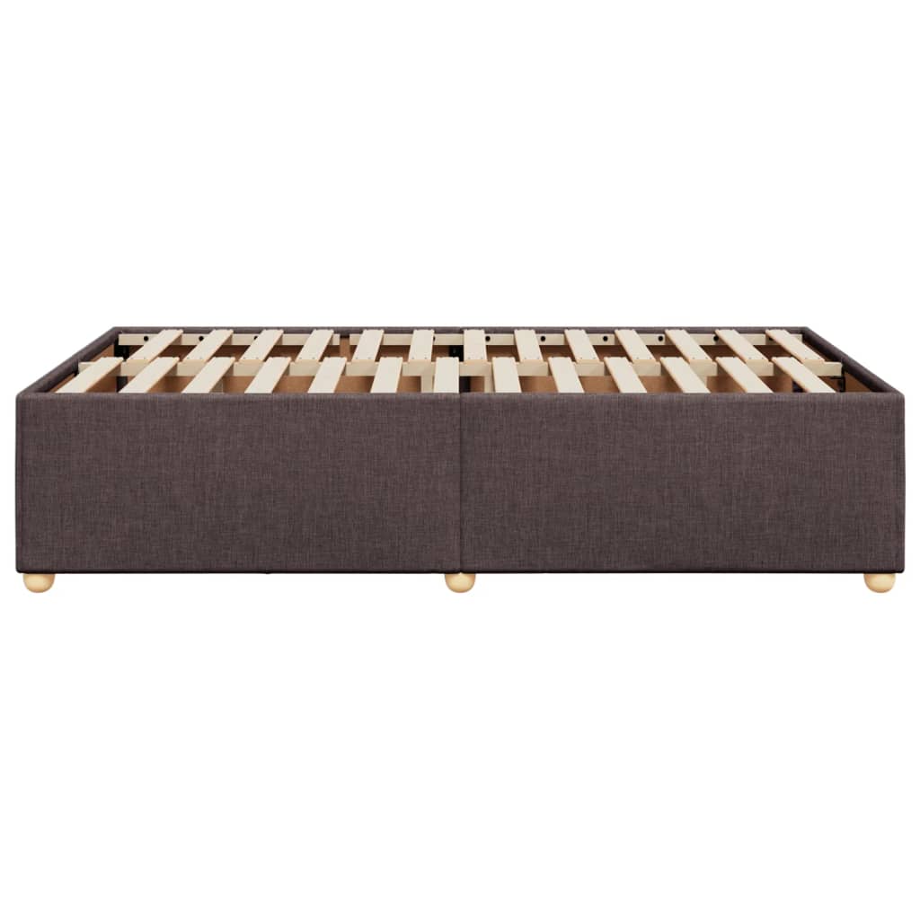 Bettgestell ohne Matratze Dunkelbraun 120x190 cm Stoff