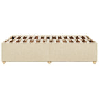 Bettgestell ohne Matratze Creme 120x200 cm Stoff