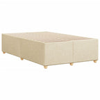 Bettgestell ohne Matratze Creme 120x200 cm Stoff