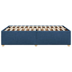 Bettgestell ohne Matratze Blau 120x200 cm Stoff