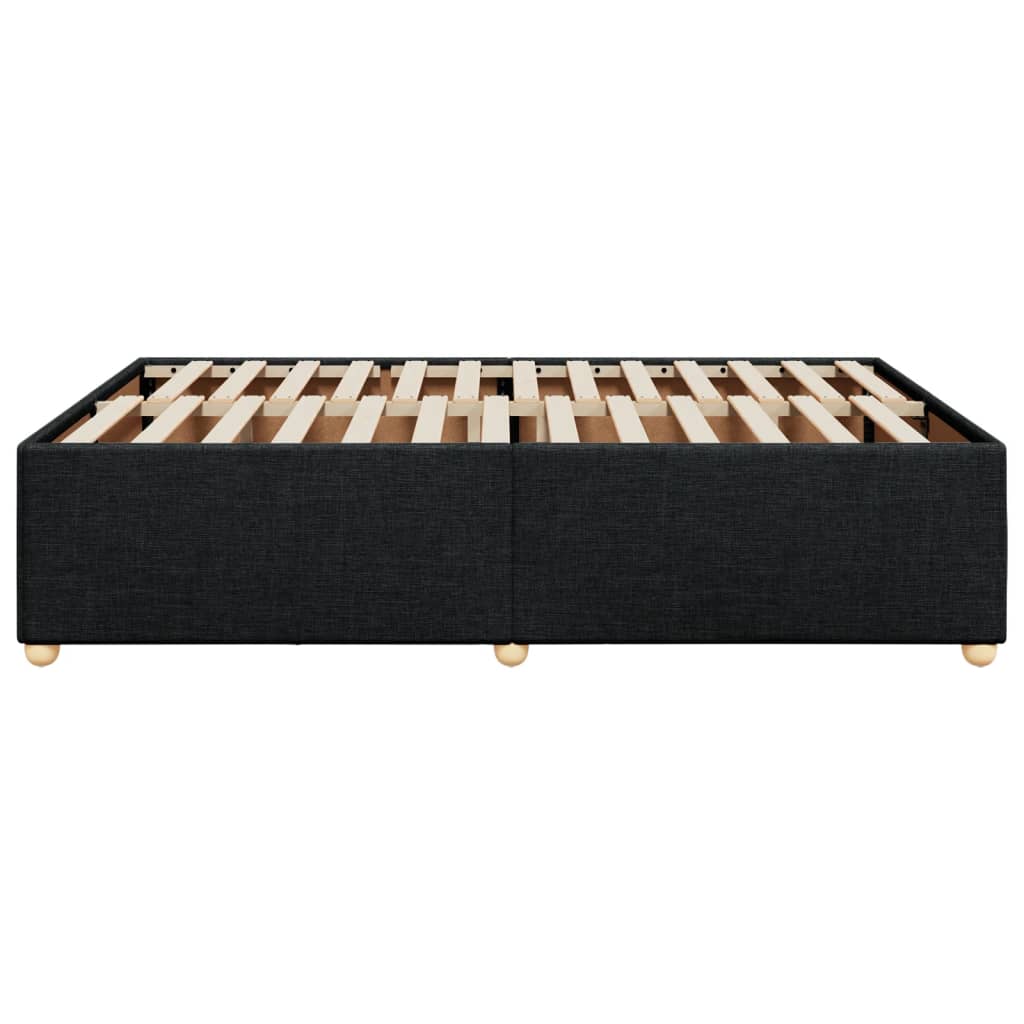 Bettgestell ohne Matratze Schwarz 140x190 cm Stoff
