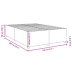 Bettgestell ohne Matratze Taupe 140x200 cm Stoff