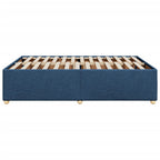 Bettgestell ohne Matratze Blau 160x200 cm Stoff
