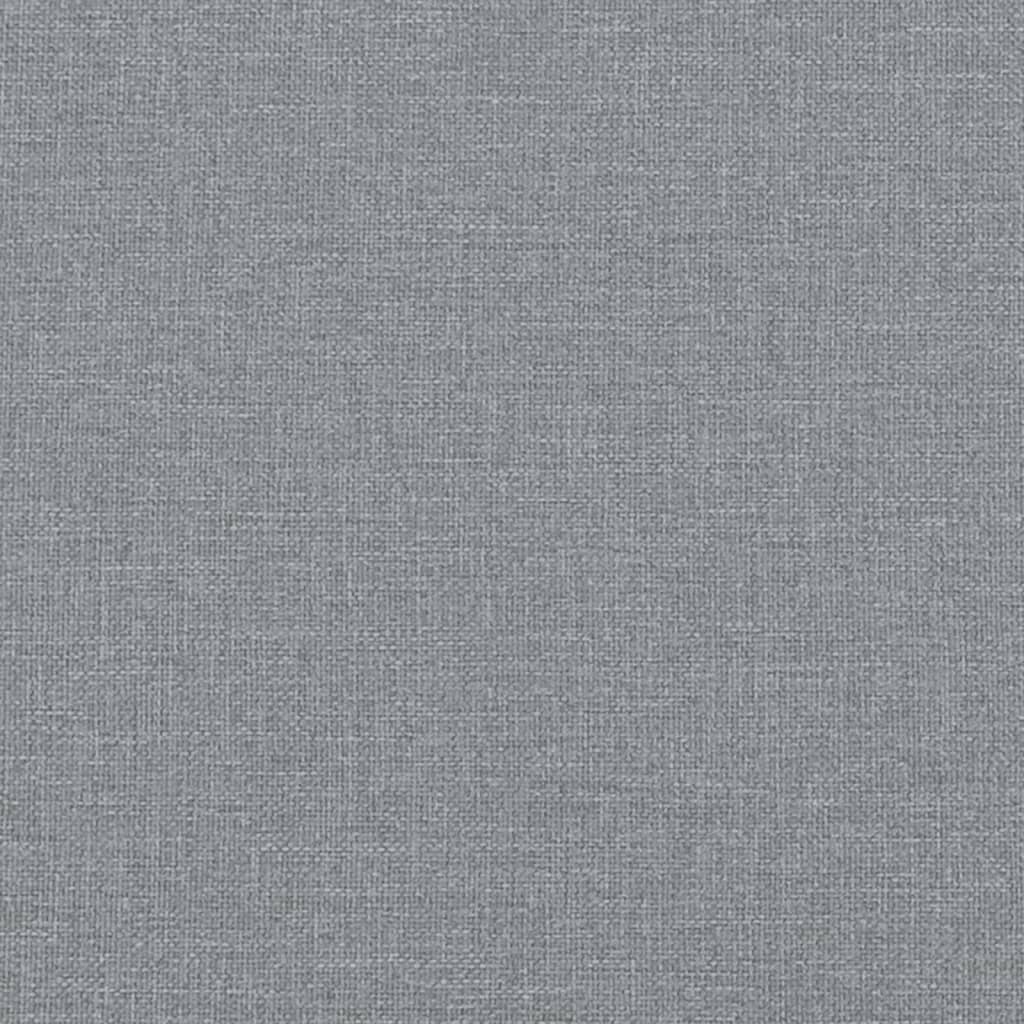 Bettgestell ohne Matratze Hellgrau 200x200 cm Stoff