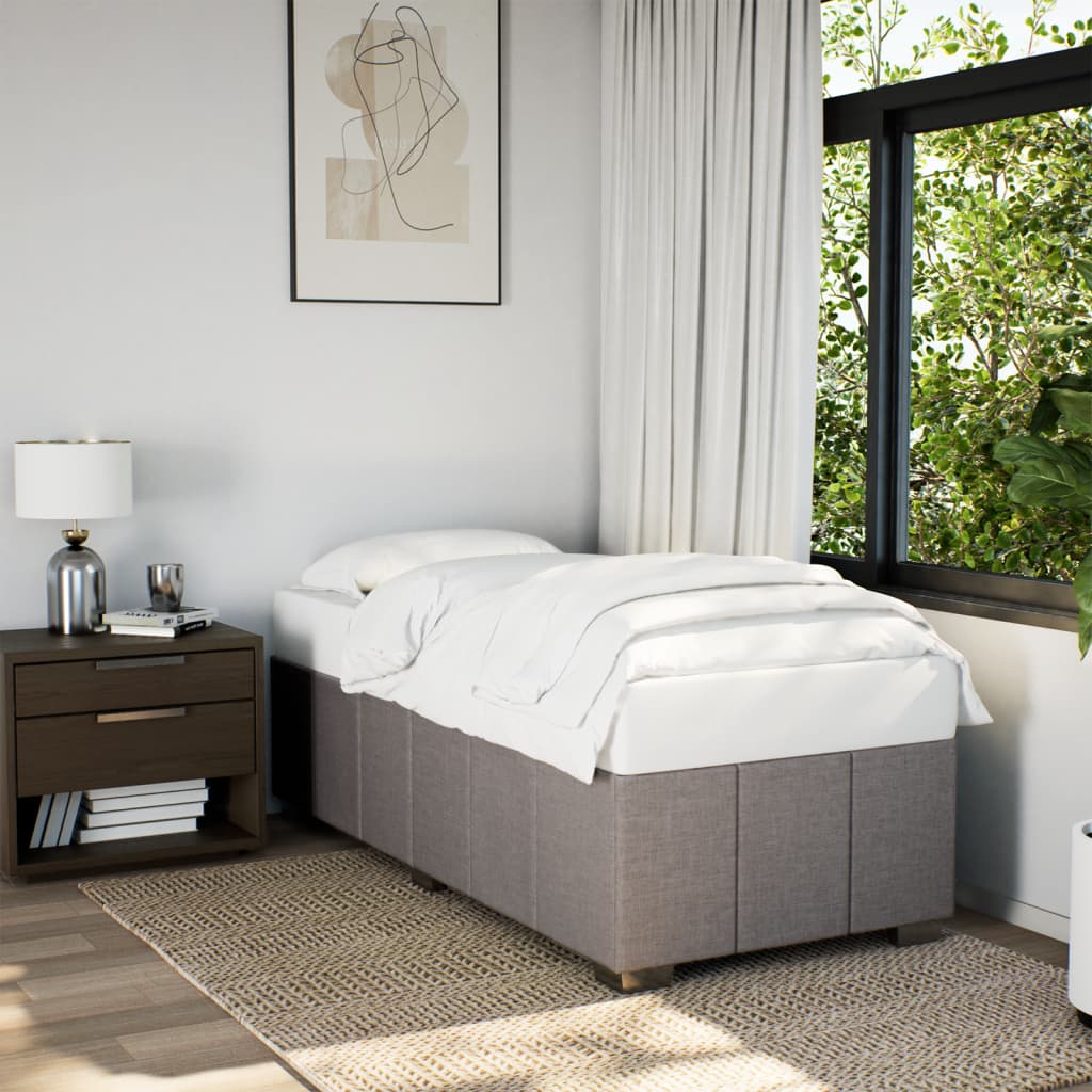 Bettgestell ohne Matratze Taupe 80x200 cm Stoff