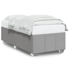 Bettgestell ohne Matratze Hellgrau 90x190 cm Stoff