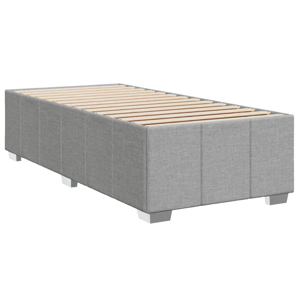 Bettgestell ohne Matratze Hellgrau 90x190 cm Stoff