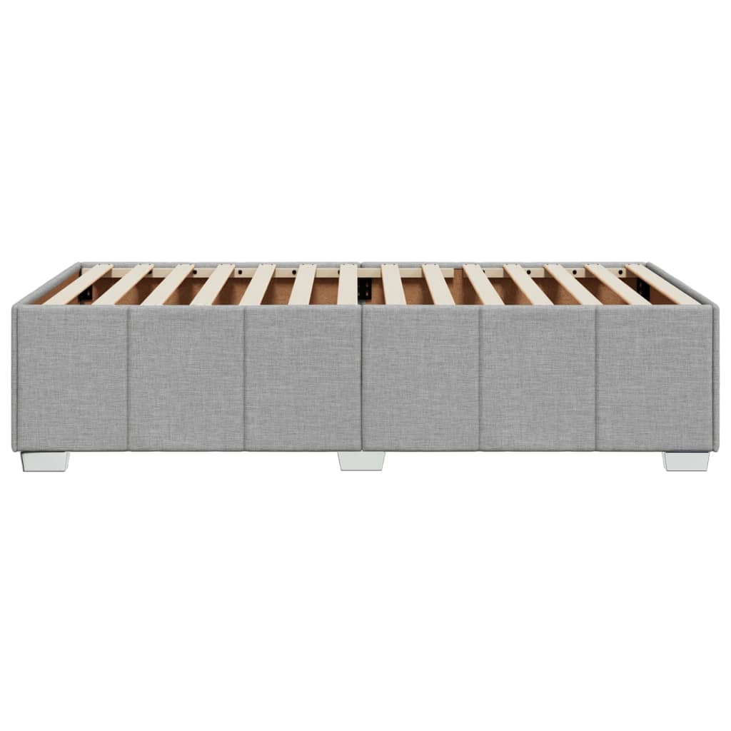 Bettgestell ohne Matratze Hellgrau 90x190 cm Stoff