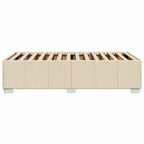 Bettgestell ohne Matratze Creme 90x190 cm Stoff