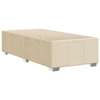 Bettgestell ohne Matratze Creme 90x190 cm Stoff