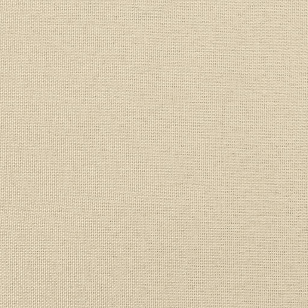 Bettgestell ohne Matratze Creme 90x190 cm Stoff