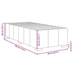 Bettgestell ohne Matratze Creme 90x190 cm Stoff