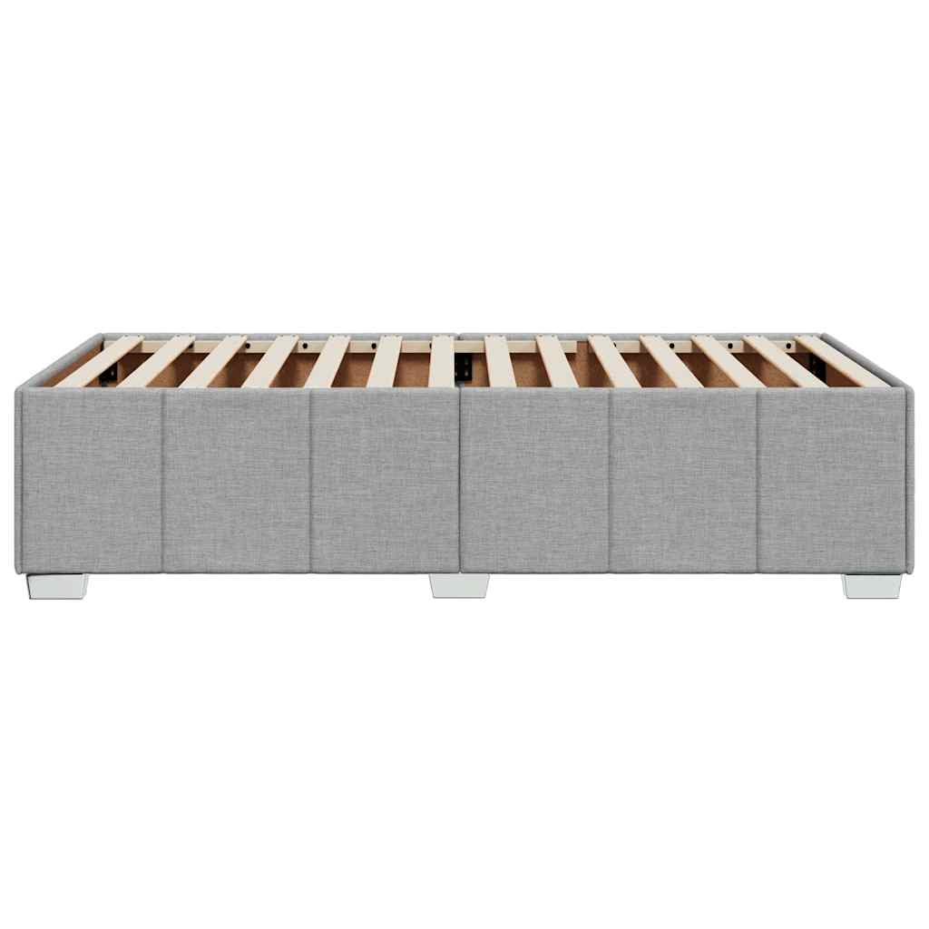 Bettgestell ohne Matratze Hellgrau 100x200 cm Stoff