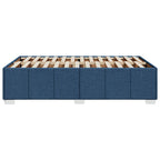 Bettgestell ohne Matratze Blau 120x200 cm Stoff