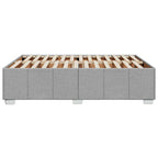 Bettgestell ohne Matratze Hellgrau 140x190 cm Stoff