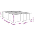 Bettgestell ohne Matratze Schwarz 140x190 cm Stoff