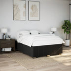 Bettgestell ohne Matratze Schwarz 140x190 cm Stoff