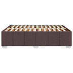 Bettgestell ohne Matratze Dunkelbraun 140x190 cm Stoff