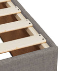 Bettgestell ohne Matratze Taupe 140x190 cm Stoff