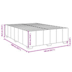 Bettgestell ohne Matratze Creme 140x200 cm Stoff