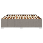 Bettgestell ohne Matratze Taupe 180x200 cm Stoff