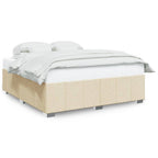 Bettgestell ohne Matratze Creme 180x200 cm Stoff