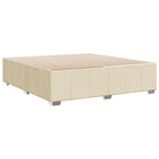 Bettgestell ohne Matratze Creme 180x200 cm Stoff