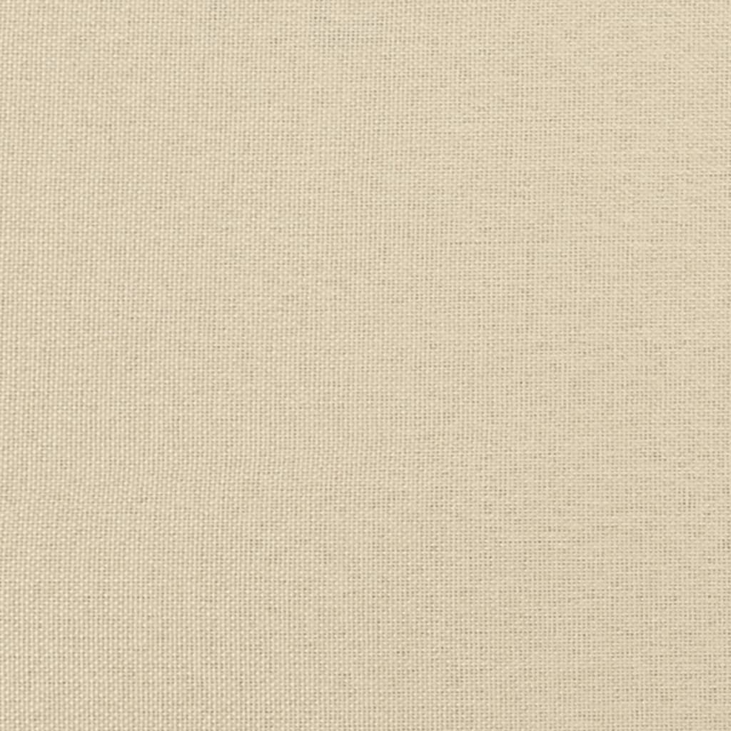Bettgestell ohne Matratze Creme 180x200 cm Stoff