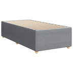 Bettgestell ohne Matratze Hellgrau 80x200 cm Stoff