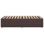 Bettgestell ohne Matratze Dunkelbraun 90x190 cm Stoff