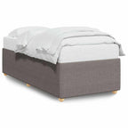 Bettgestell ohne Matratze Taupe 100x200 cm Stoff