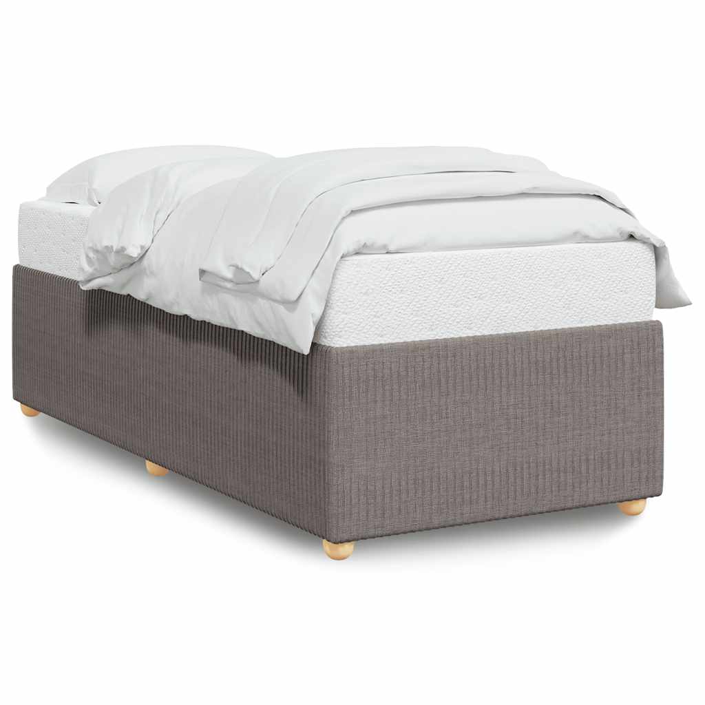 Bettgestell ohne Matratze Taupe 100x200 cm Stoff