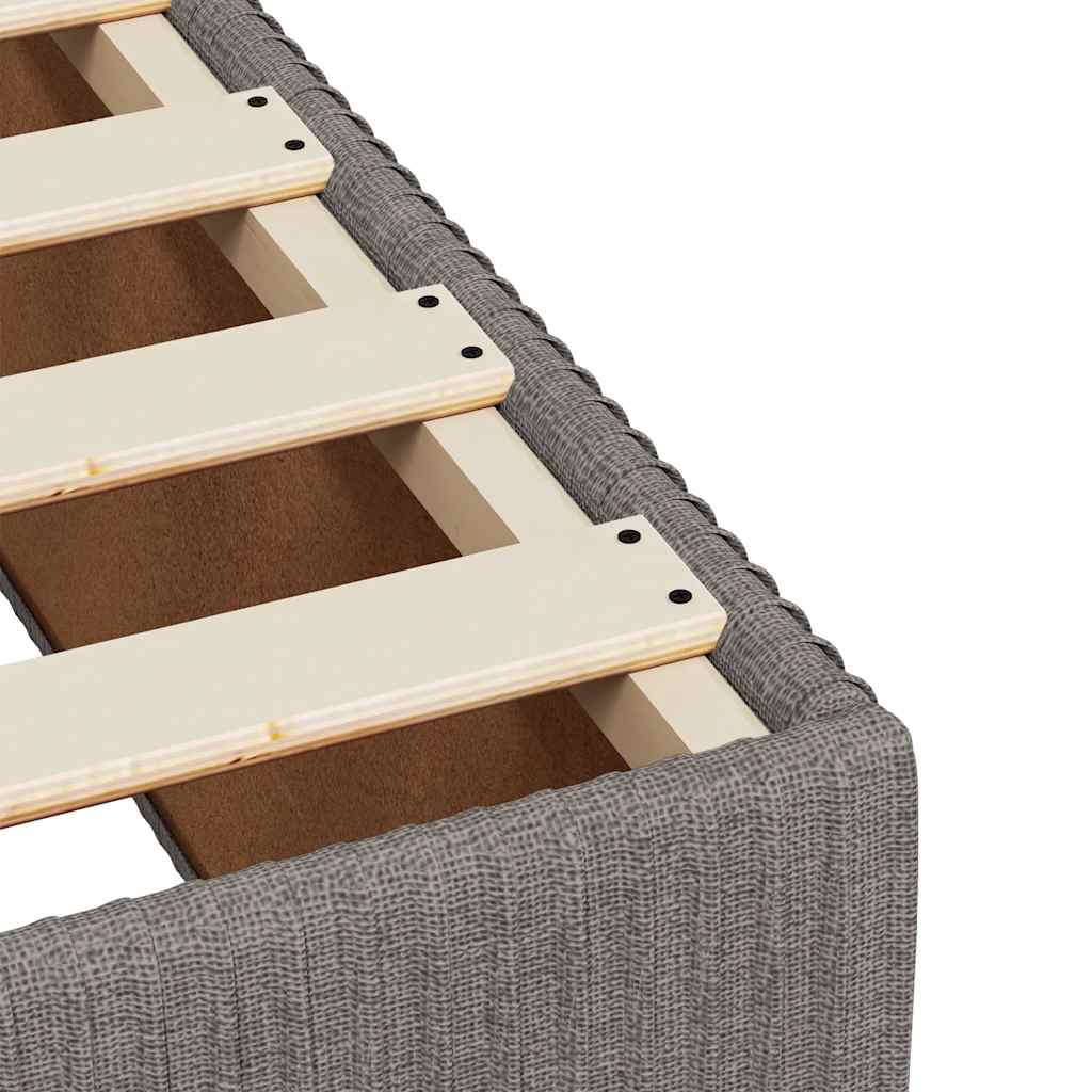 Bettgestell ohne Matratze Taupe 100x200 cm Stoff