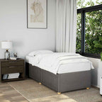 Bettgestell ohne Matratze Taupe 100x200 cm Stoff