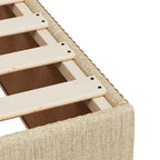 Bettgestell ohne Matratze Creme 100x200 cm Stoff