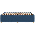 Bettgestell ohne Matratze Blau 120x200 cm Stoff