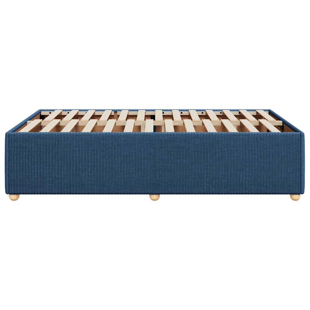 Bettgestell ohne Matratze Blau 120x200 cm Stoff