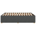 Bettgestell ohne Matratze Dunkelgrau 160x200 cm Stoff