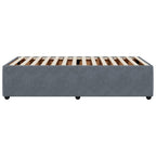 Bettgestell ohne Matratze Dunkelgrau 100x200 cm Samt