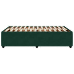 Bettgestell ohne Matratze Dunkelgrün 120x200 cm Samt