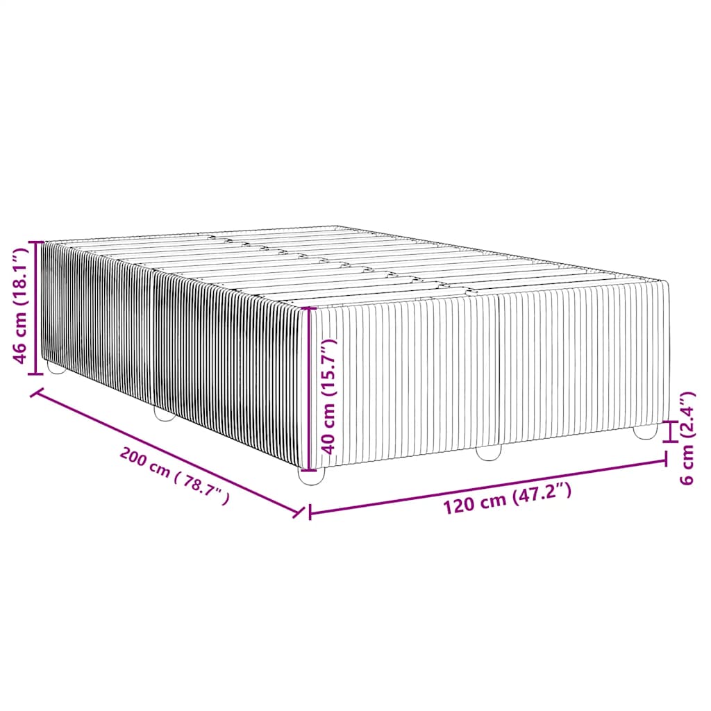 Bettgestell Rosa 120x200 cm Samt