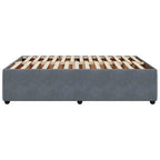Bettgestell ohne Matratze Dunkelgrau 140x200 cm Samt