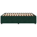Bettgestell ohne Matratze Dunkelgrün 160x200 cm Samt
