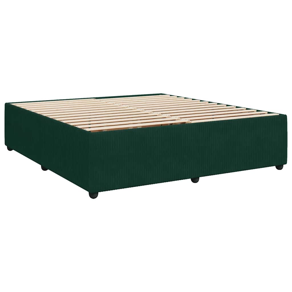 Bettgestell ohne Matratze Dunkelgrün 200x200 cm Samt
