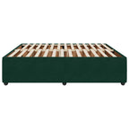 Bettgestell ohne Matratze Dunkelgrün 200x200 cm Samt