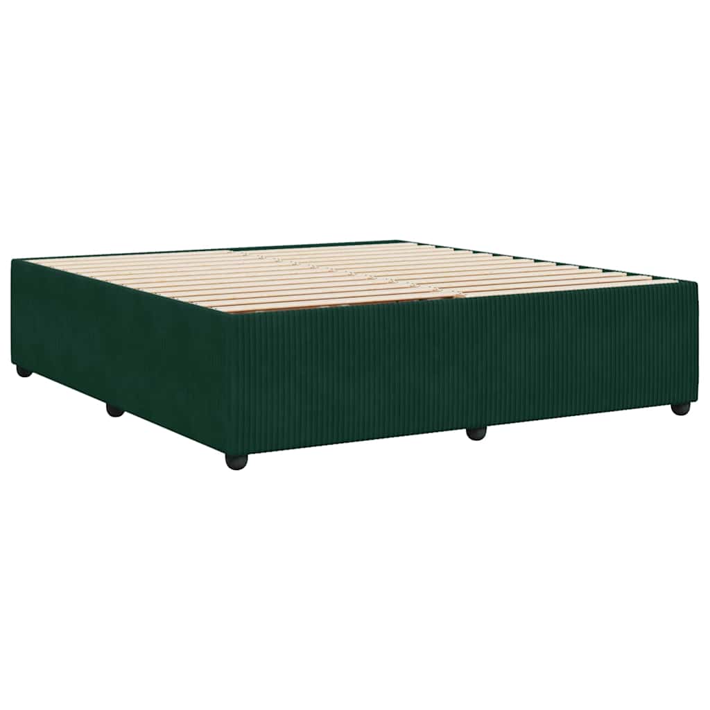 Bettgestell ohne Matratze Dunkelgrün 200x200 cm Samt