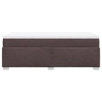 Boxspringbett mit Matratze Dunkelbraun 90x190 cm Stoff