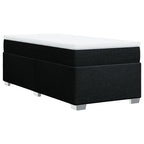 Boxspringbett mit Matratze Schwarz 90x200 cm Stoff