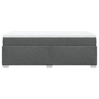 Boxspringbett mit Matratze Dunkelgrau 100x200 cm Stoff